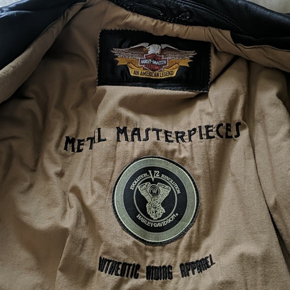 Beautiful Leather Harley Davidson Biker Jacket EUC - Picture 3 of 13